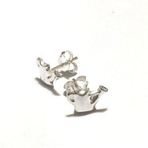 Sterling Silver Stud Earrings Watering Can Gardening Spring 10mm Posts 925